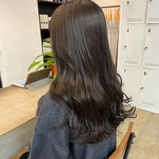 セミロング カラー 顔まわりカット✨艶髪 ✨髪質改善✨伴響佳のヘアスタイル