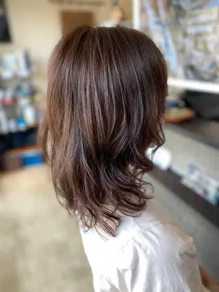 ミディアム パーマ 北川 泰之のヘアスタイル