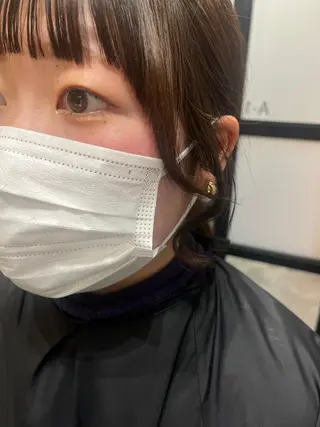 ミディアム カラー パーマ ヘアアレンジ メンズ キッズ ネイル マツエク・マツパ アイブロウ 久木原 ゆりのヘアスタイル