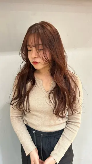 ロング カラー じゅわっと暖色カラー 🍊Moemiのヘアスタイル