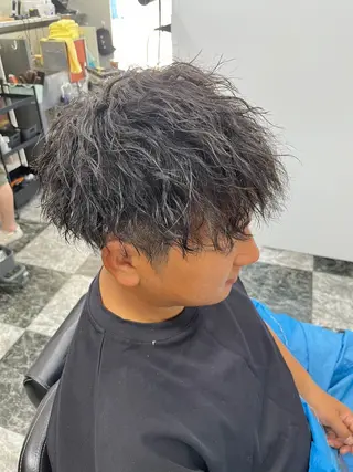 ショート パーマ メンズ アオゾラヘアー　フジサキグウ店所属・金子 圭汰のヘアスタイル