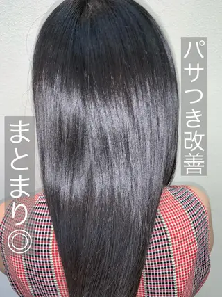 セミロング パーマ ブリーチでもできる 縮毛矯正相原慎🌈のヘアスタイル