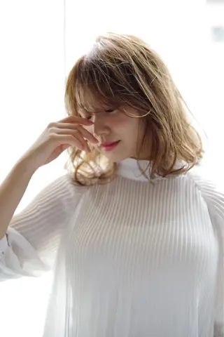 ミディアム カラー パーマ ヘアアレンジ メンズ キッズ ネイル マツエク・マツパ 藤井 仁紀のヘアスタイル