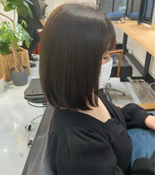 ミディアム カラー 田中 あやなのヘアスタイル