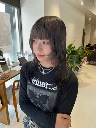 ミディアム 暖色カラー/艶カラー パーマ/nihoのヘアスタイル
