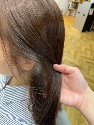カラー ひなこ♡縮毛矯正/ 艶カラー🤍透明感のヘアスタイル