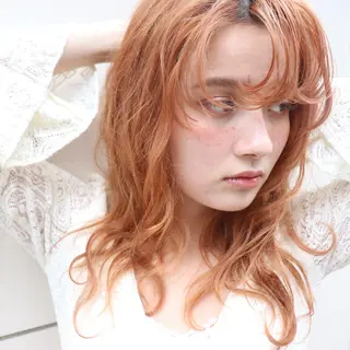 セミロング カラー ヘアアレンジ 韓国ヘア┊︎レイヤー ┊︎haruka🌙のヘアスタイル