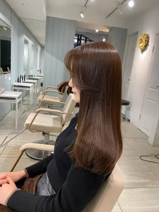 ロング 韓国風レイヤーカット 💎髪質改善"yuiのヘアスタイル