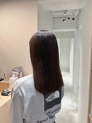 ミディアム 透明感/ベージュ/ yuna.のヘアスタイル