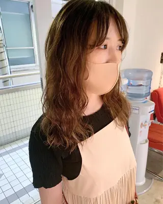 ロング パーマ パーマ美容師 hanaのヘアスタイル
