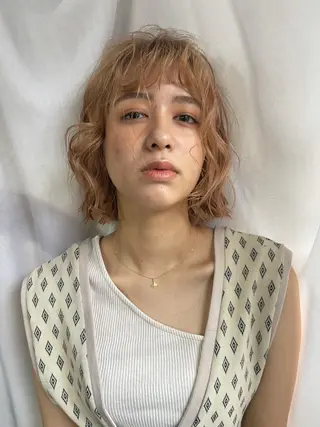 ショート カラー 早瀬裕之 パーマのヘアスタイル