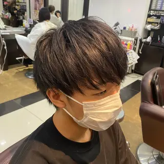 ショート カラー メンズ 酸スト/フェザー パーマ/三谷海斗のヘアスタイル