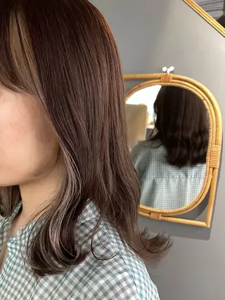 ミディアム カラー noa ☪︎のヘアスタイル