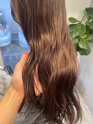 セミロング カラー 赤み消しカラー/ ナチュラル/トモキのヘアスタイル