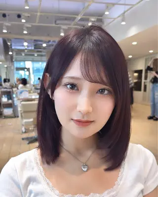 ミディアム カラー 髪質改善/ブリーチ なしカラー/菊池真稔のヘアスタイル