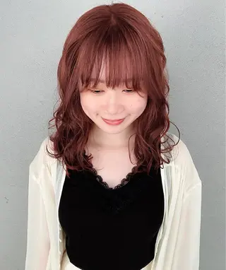 ミディアム カラー ヘアアレンジ 能登谷 きよのヘアスタイル