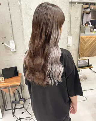 ロング カラー ヘアアレンジ TATSUYA アートディレクターのヘアスタイル