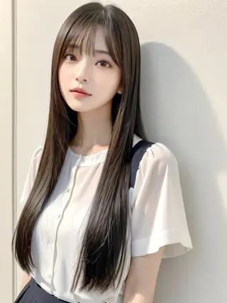 セミロング 森田 真由のヘアスタイル