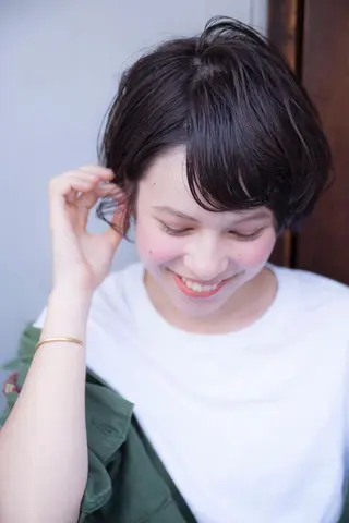 ショート カラー パーマ ヘアアレンジ メンズ ミニボブ/ブリーチ 🌈MISATOのヘアスタイル