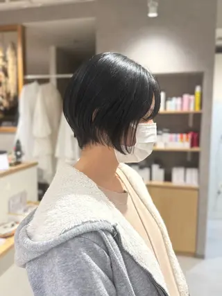 ショート anju.カット 透明感カラー/パーマのヘアスタイル