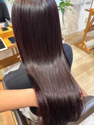 ロング カラー RINNO🌷透明感 カラー/縮毛矯正のヘアスタイル
