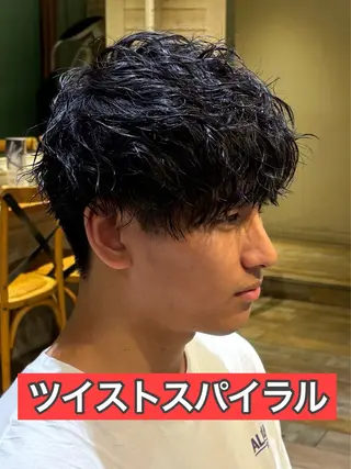 ショート パーマ メンズ メンズパーマ&メンズ 縮毛矯正/平野/渋谷のヘアスタイル