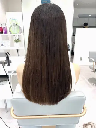 ロング パーマ ブリーチでもできる 縮毛矯正相原慎🌈のヘアスタイル