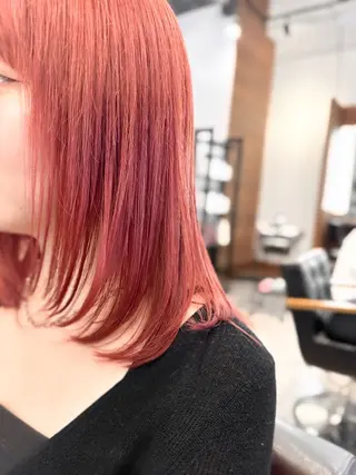 ミディアム カラー ブリーチカラー🔥 パーマ【佐々木凌平】のヘアスタイル