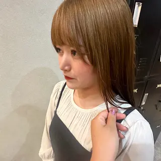 ミディアム カラー 矢澤涼夏 🎀ツヤ髪のヘアスタイル