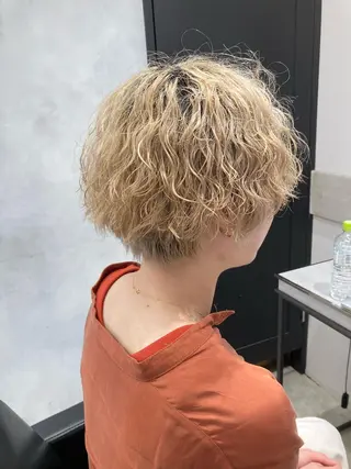 ショート パーマ ✳️ウルフ/メンズ/ スパイラルパーマ✳️のヘアスタイル
