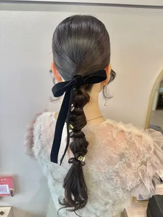 ロング ヘアアレンジ オタク美容師☃️🩵 ヘアアレンジ/暗髪のヘアスタイル