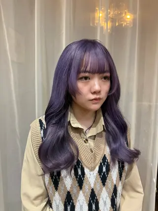 ロング カラー 佐伯 美麗のヘアスタイル