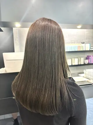 セミロング ブリーチなし ダブルカラー/ゆなのヘアスタイル