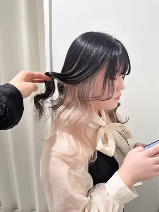 ミディアム 顔周りレイヤー/新宿 /モテ艶カラー/航介のヘアスタイル