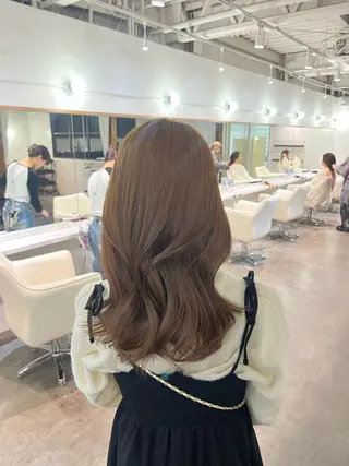 セミロング カラー 🫧ナオ🫧 /韓国 ヘア/ マンツーマンのヘアスタイル