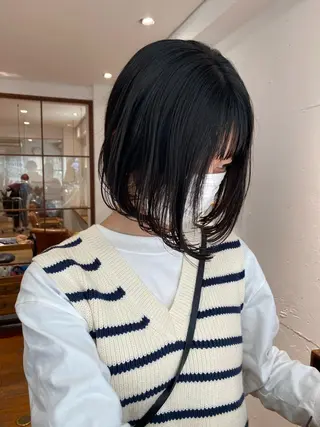 セミロング カラー IVORY.所属・🟩白髪ぼかし/ボブ /ショートヘア/大司のヘアスタイル