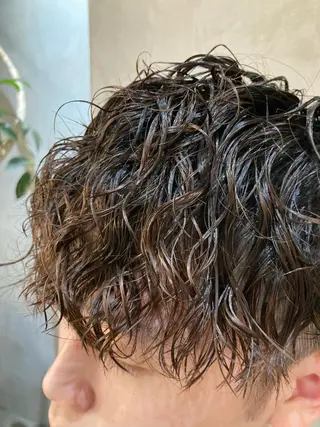 ショート カラー パーマ メンズ 波巻きスパイラルパー マ/シャドウパーマ駿のヘアスタイル
