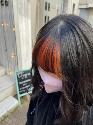 セミロング カラー 原宿サロン代表 デザインカラー伊藤卓のヘアスタイル
