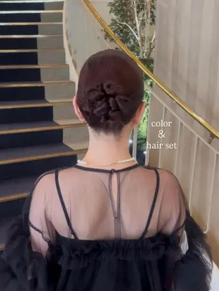 セミロング カラー ヘアアレンジ Hana / knackのヘアスタイル