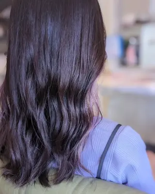 ロング カラー 加藤 彩のヘアスタイル