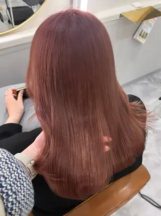 ミディアム カラー 暖色カラー✨️ 門内 梨真のヘアスタイル