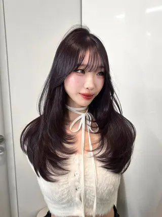 ロング カラー 💖原宿/韓国ヘア 顔周りカット/Rioのヘアスタイル