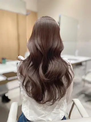 ロング カラー ヘアアレンジ 🤎小顔レイヤー /ベージュ🤎友香のヘアスタイル