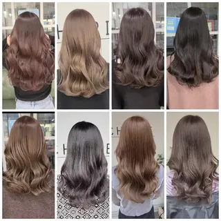 カラー セミロング バレイヤージュ/ ハイライト/大内格のヘアスタイル