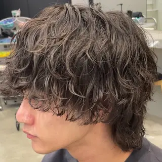 ミディアム パーマ ヘアアレンジ メンズ fifth 石川 凪のヘアスタイル