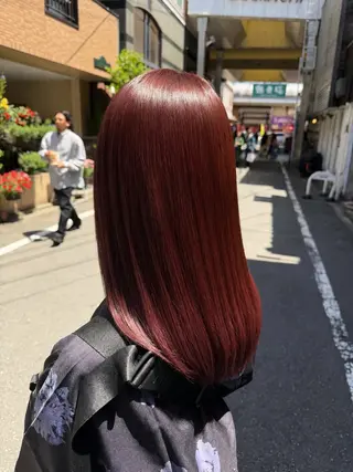ミディアム カラー パーマ ヘアアレンジ 堀井 凌平のヘアスタイル