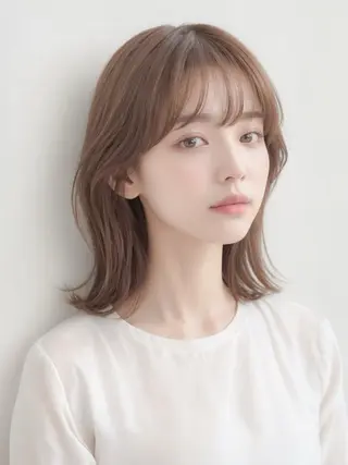 ミディアム 小松崎 友宏のヘアスタイル