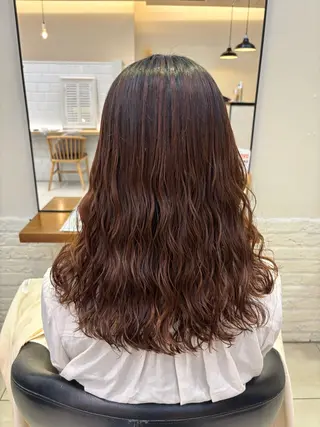 ロング コテ巻き風パーマ🫧 麻尋のヘアスタイル