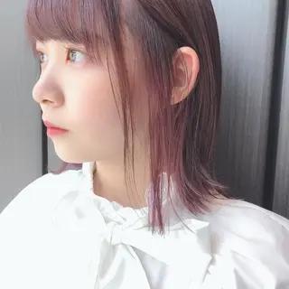 ミディアム カラー ヘアアレンジ マツエク・マツパ アイブロウ 透明感カラー🫧ヘア セット🫧松本菜月の眉毛・アイブロウイメージ