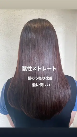 セミロング ルプラボウ/鈴木颯天 /艶カラー／縮毛矯正のヘアスタイル